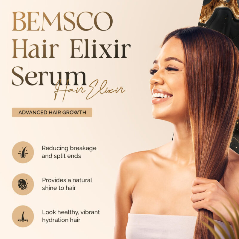 Elixir De Cabelo Bemsco 4 Em 1: Alecrim, Jojoba, Argão, Óleo - Image 4
