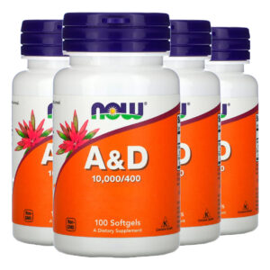 Vitamina A E D Now Foods 10000/10mcg 100 Soft Importado 4un