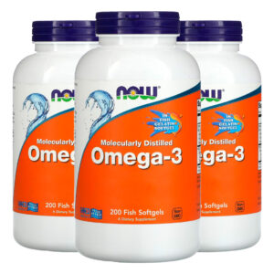 Ômega-3 1000mg Now Foods 180/120 200cáps Soft Importado 3un