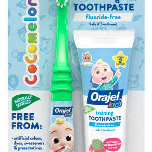 Pasta De Dentes Orajel Kids Cocomelon Sem Flúor Com Escova X