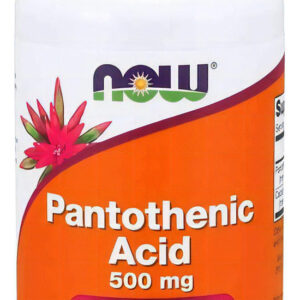 Pantothenic Acid Ácido Pantotênico 500mg 100 Vcaps Now Foods