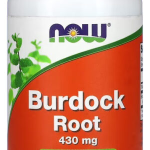 Now Foods Burdock Root Raiz De Bardana 430mg 100 Cápsulas Sabor Neutro