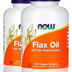 Óleo De Linhaça 1000mg 120 Soft Importado 2un Now Foods