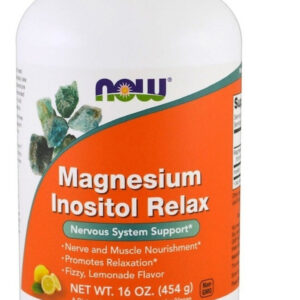 Magnésio E Inositol Relax 454 G Now Foods Sabor Lemonade