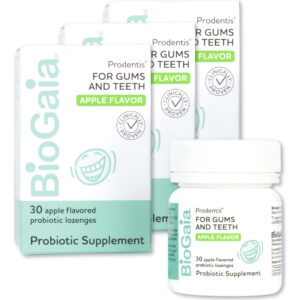 Pacote De 3 Pacotes De Probióticos Dentários Biogaia Prodent