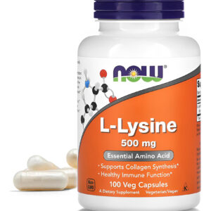 Now Foods L-lisina 500mg L-lysine 100 Veg Capsulas