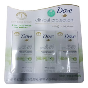 Desodorante Dove Clinical Protection Cool Essentials 50ml X3
