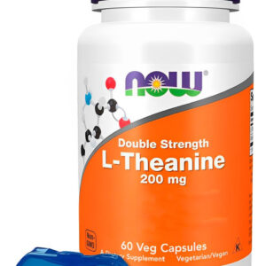 L-teanina 200mg Now Foods L-theanine 60 Veg Cáps +porta Cáps