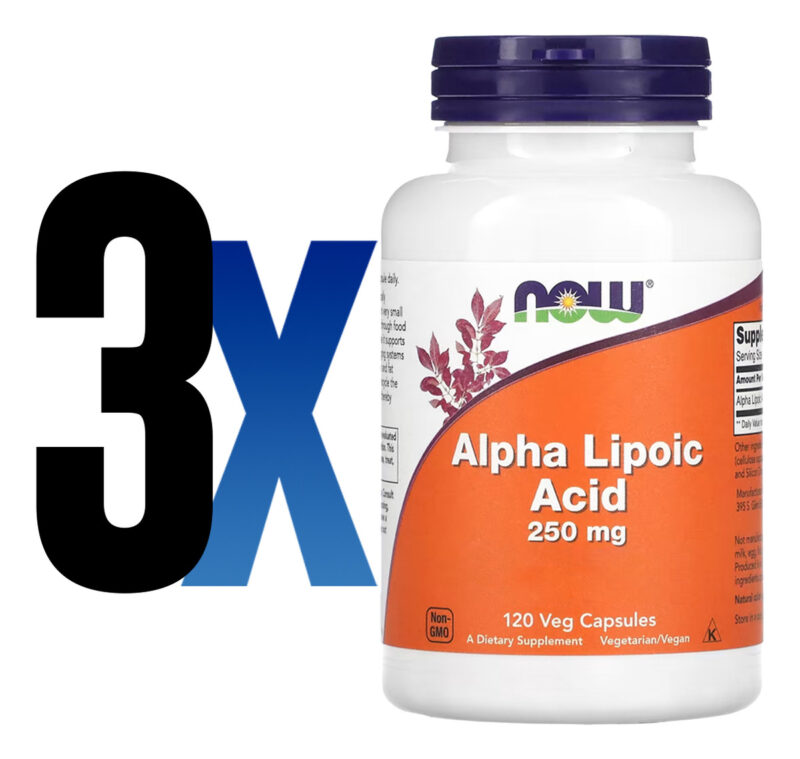 Ácido Alfa Lipóico 250mg Now Foods 120cápsulas Importado 3un - Imagem 2