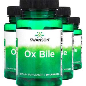 Bile De Boi Ox Bile 90mg Swanson Padronizado 60 Cápsulas 4un