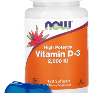 Vitamina D3 2000 Iu Alta Potência Now Foods 120softgls