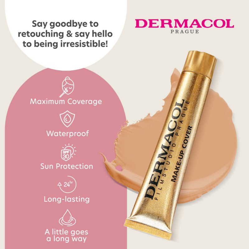 Líquido De Cobertura Total Foundation Dermacol 30ml Spf30 - Image 3
