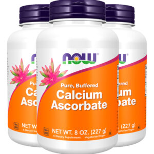 Ascorbato De Cálcio 227g Pó Importado 3un Now Foods