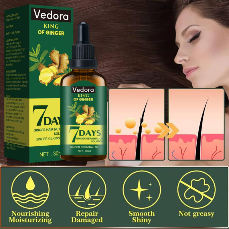 Sérum De Crescimento Capilar Vedora King Of Ginger 30ml - Image 4