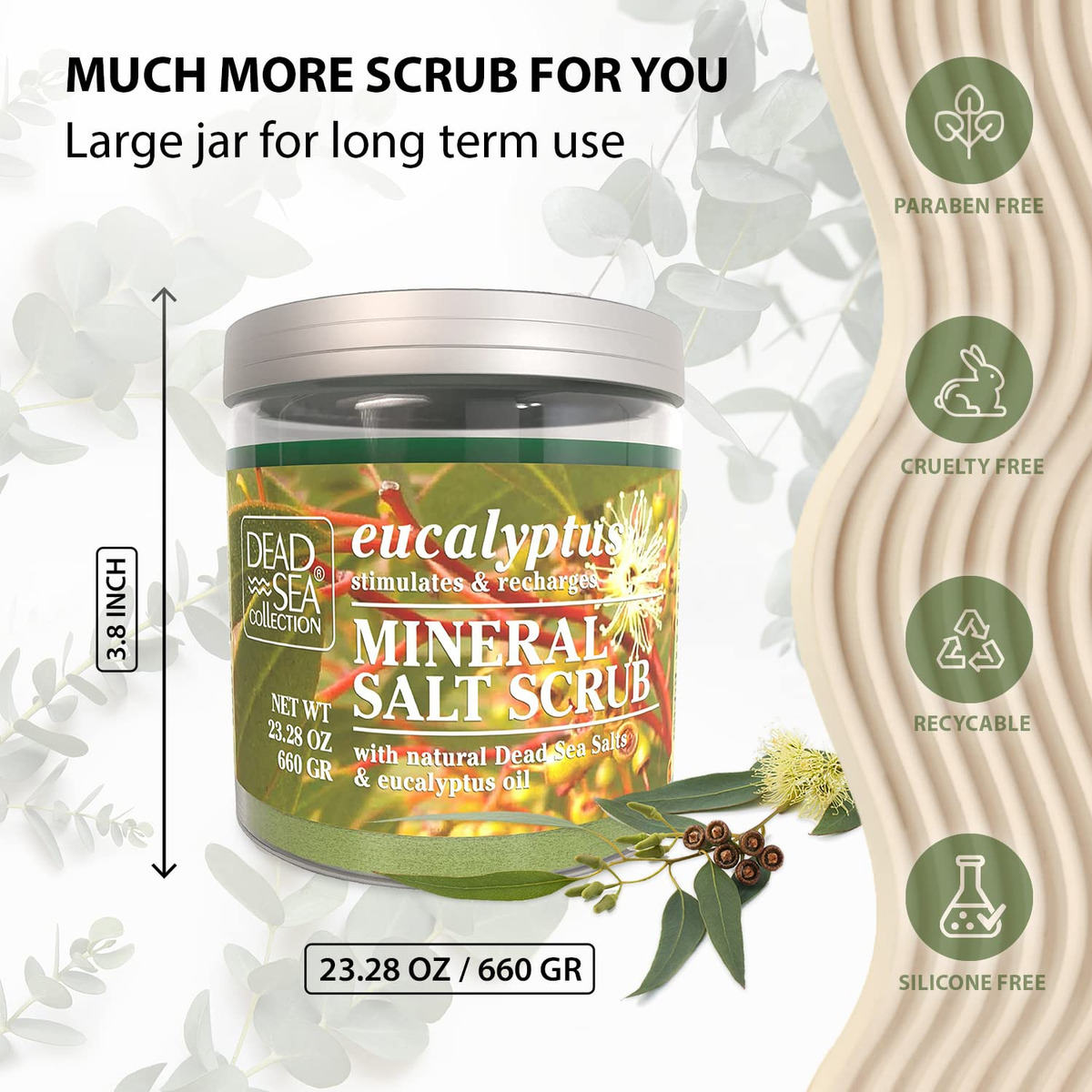 Esfoliante Corporal Dead Sea Collection Sal De Eucalipto 700 - Imagem 6