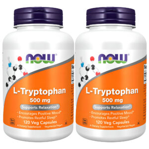 L-triptofano 500mg Now Foods L-tryptophan 120 Veg Caps 2un Sabor Sem Sabor