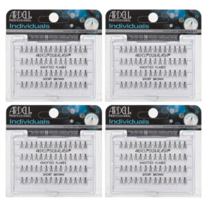 Cílios Postiços Ardell Short Brown, Pacote Com 4