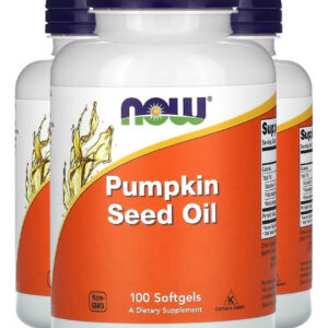 Óleo Semente Abóbora 1000mg 100soft Importado 3un Now Foods