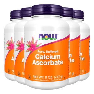 Ascorbato De Cálcio 227g Pó Importado 5un Now Foods