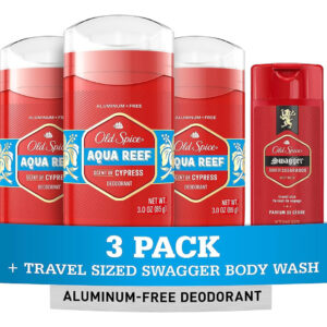Desodorante Old Spice, Sem Alumínio, Aqua Reef, 90ml, Pacote