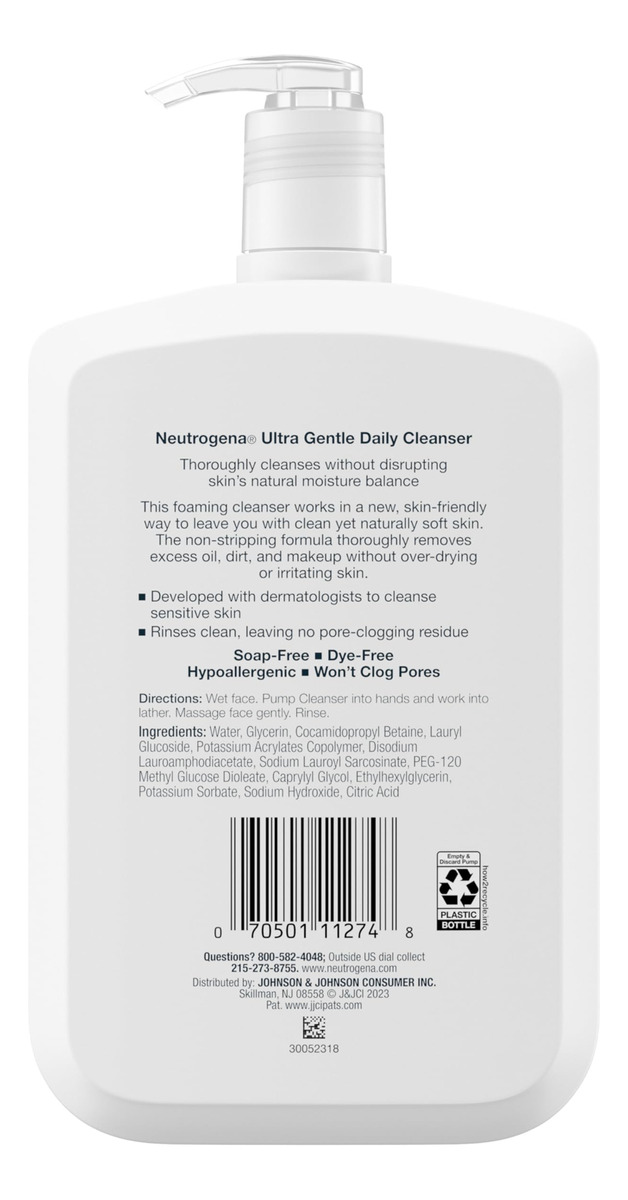 Neutrogena Ultra Gentil Limpador Facial Diário Sensível - Imagem 9