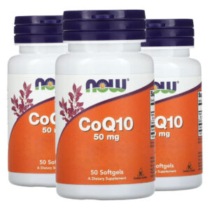 Coenzima Coq10 50mg + Vit E Now Foods 50soft Importado 3un