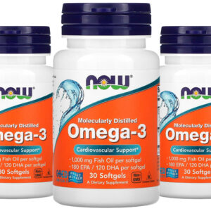 Ômega-3 Molecularmente Destilados Now Foods 30softgels 5un