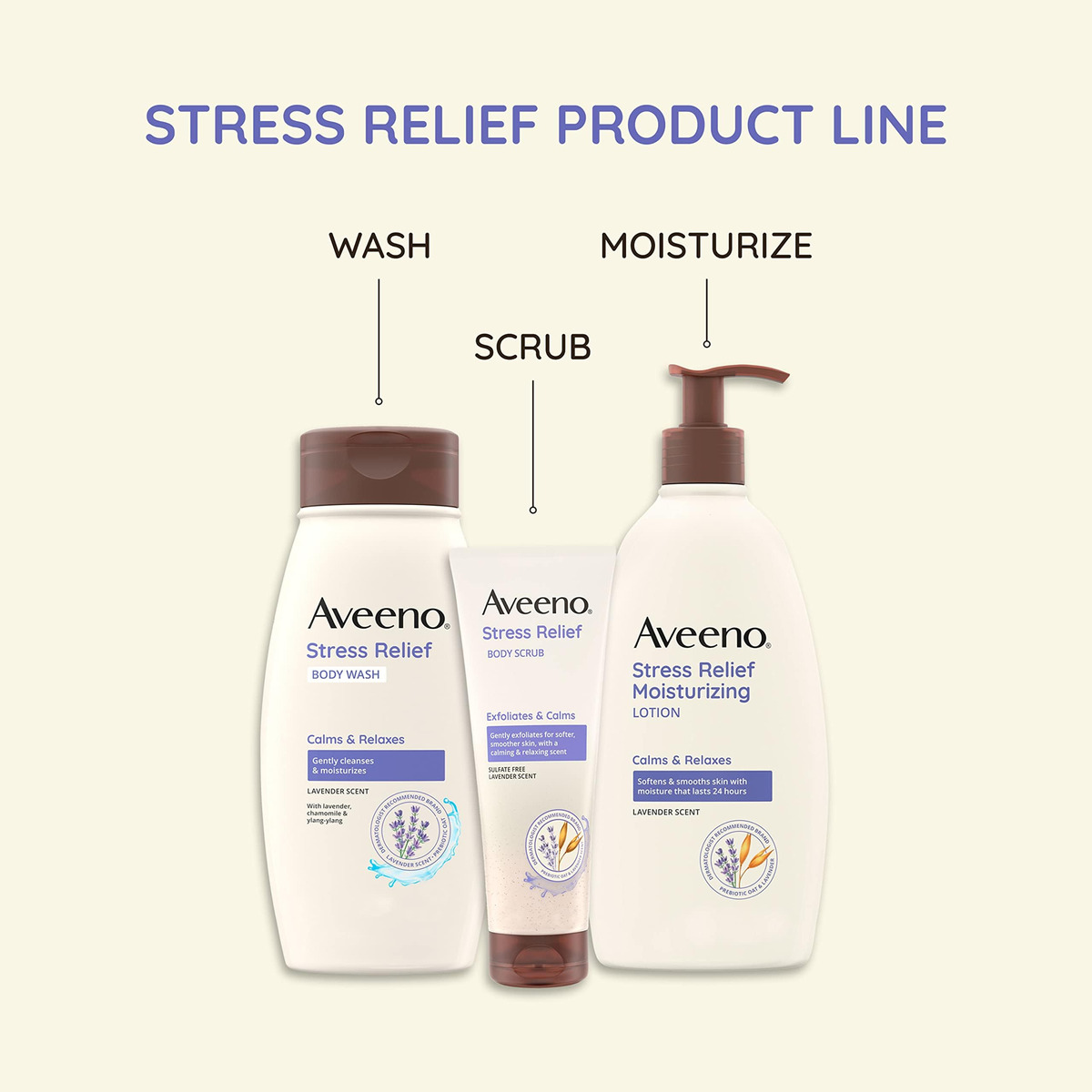 Loção Corporal Aveeno Stress Relief Hidratante 540ml (pacote - Imagem 6