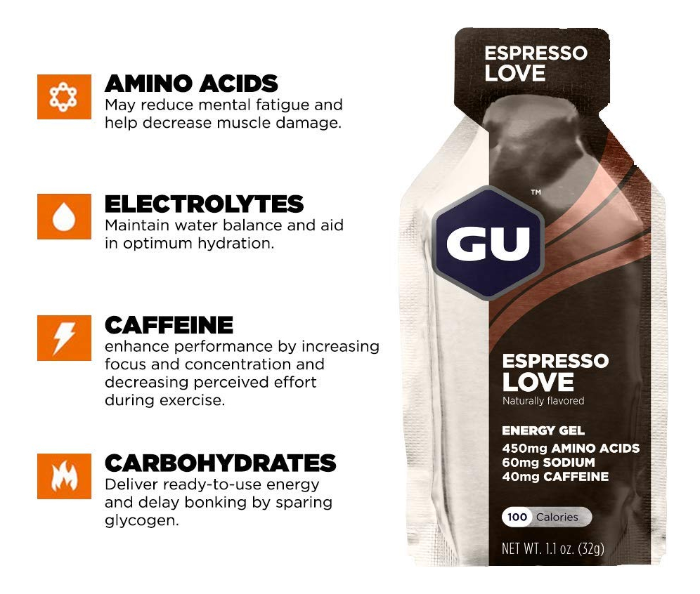 Gel Energético Gu Energy Original Espresso Love 24x32g - Imagem 2