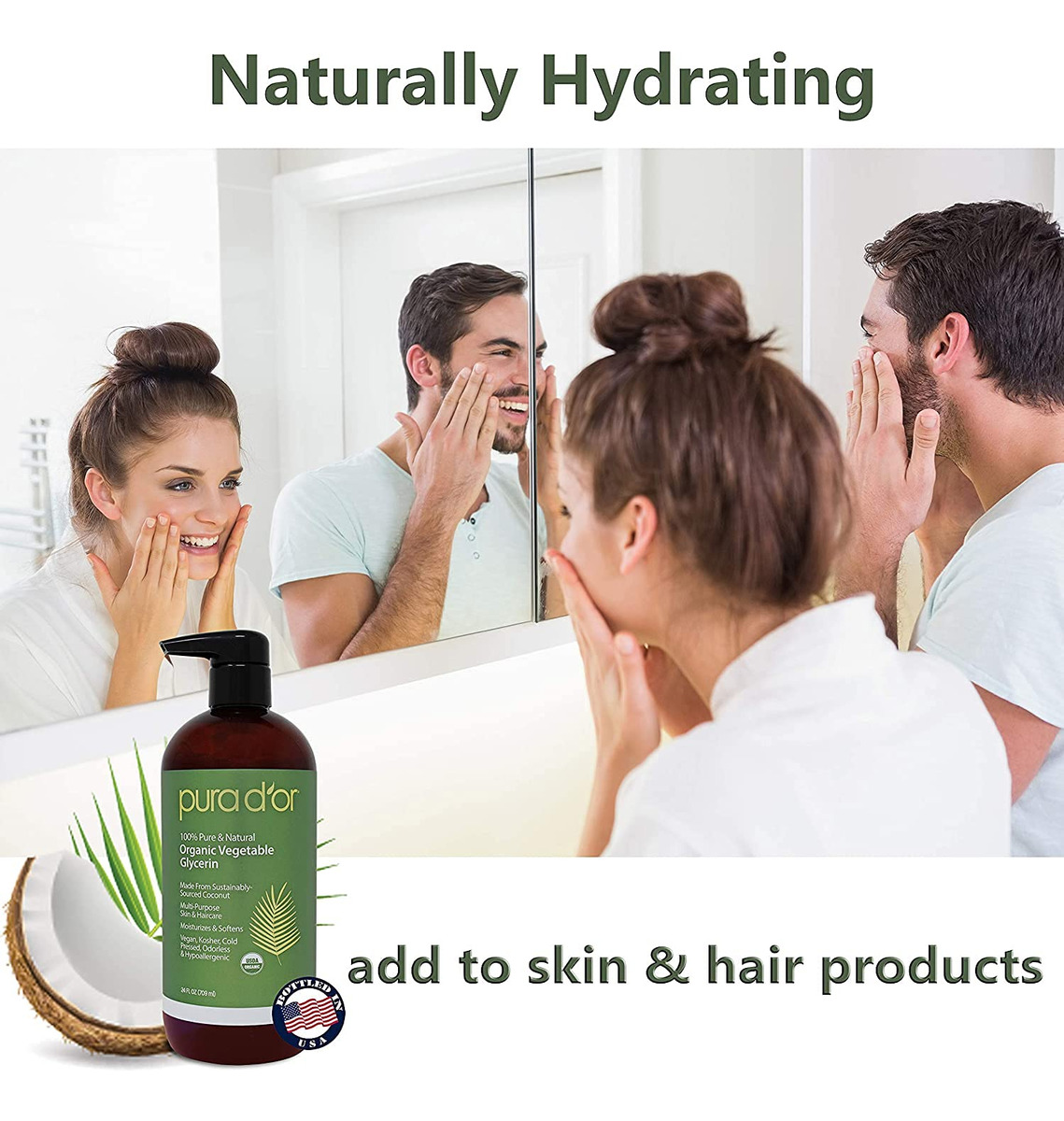 Glicerina Vegetal Pura D'or 100% Orgânica (710ml) Coco - Imagem 2