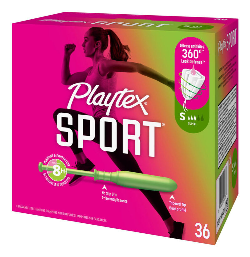 Tampões Playtex Sport Super Absorbency, Sem Perfume, 36 Quil - Image 8
