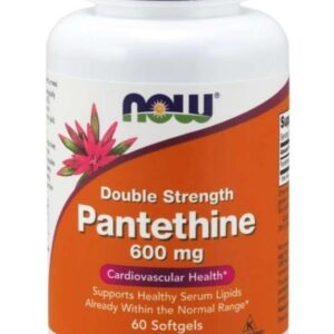 Pantethine (pantetina Força Dupla) 600 Mg 60 Softgels Now Sabor Sem Sabor