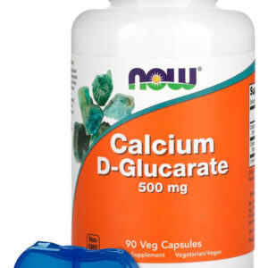 D-glucarato Cálcio 500mg Now Foods 90 Caps + Porta Cápsulas