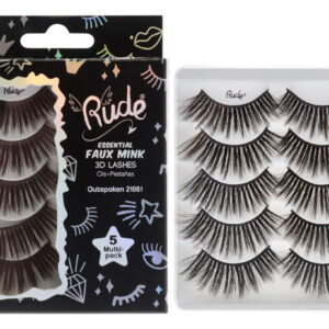 Faux Mink 3d Lashes Rude Cosmetics Essential Women, 5 Pares