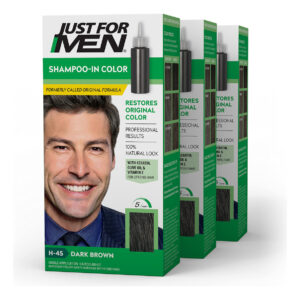 Shampoo De Cor De Cabelo Só Para Homens Em Marrom Escuro H-4