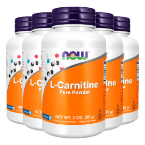 L-carnitina Pura Em Pó 85g Now Foods Importado 5un