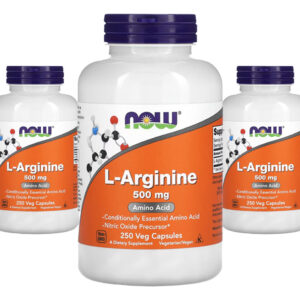 L-arginina 500mg Now Foods L-arginine 250 Veg Caps 3un