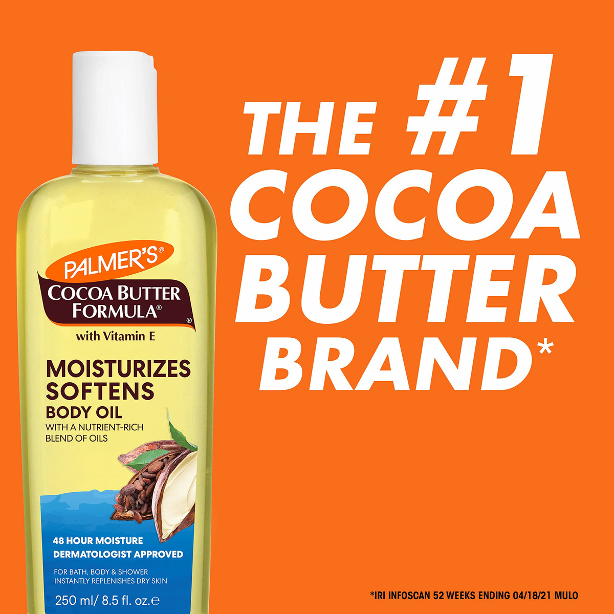 Óleo Corporal Hidratante De Manteiga De Cacau Palmer's 250ml - Imagem 4