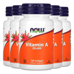 Vitamina A 7.500mcg Now Foods 100 Softgels Importado 5un