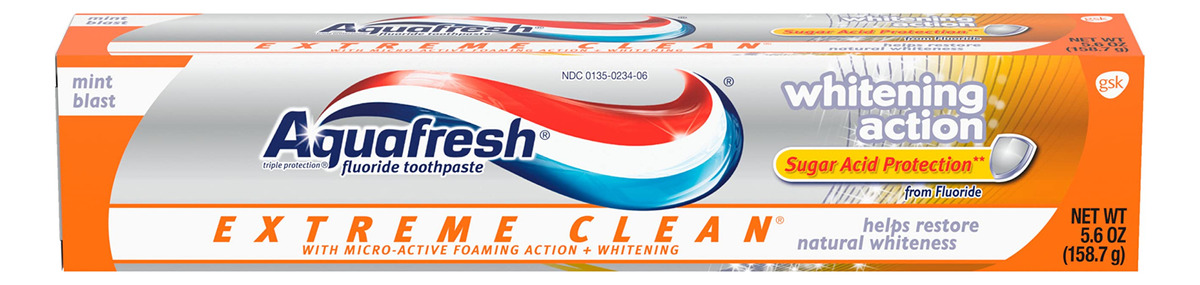 Pasta De Dentes Aquafresh Extreme Clean Whitening 165 Ml