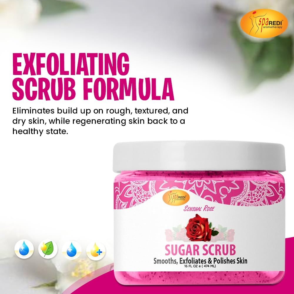 Esfoliante Corporal Spa Redi Sensual Rose 473ml Hidratante E - Imagem 6