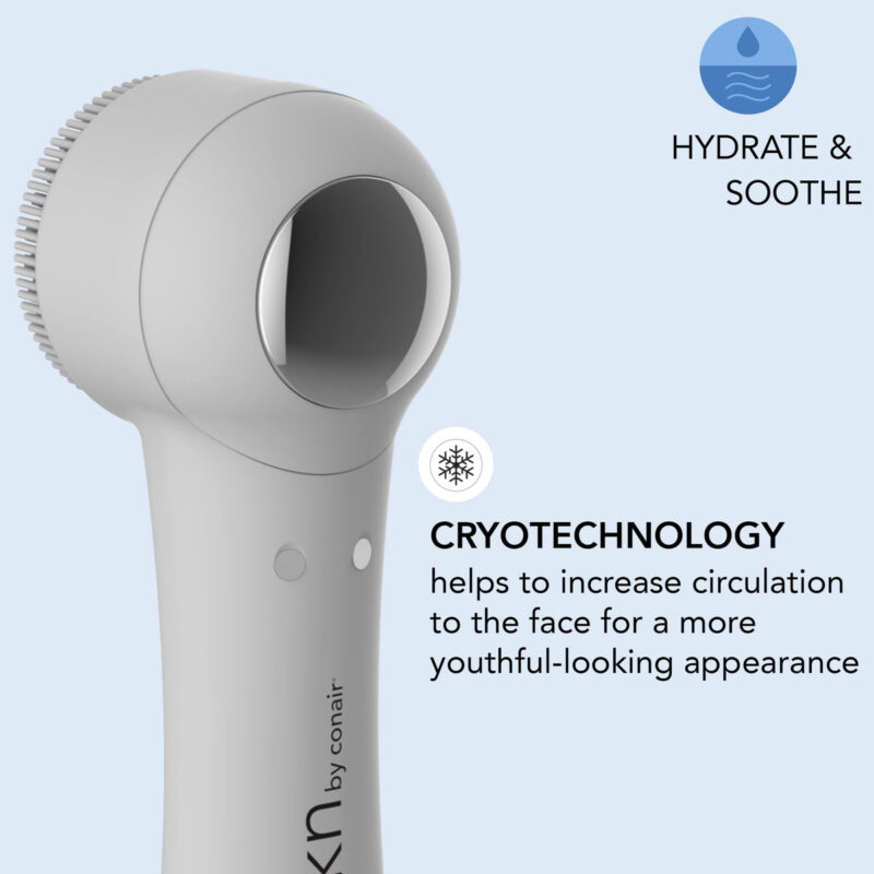 Escova De Limpeza Facial Conair Skin Cryotherapy Com Silicon - Image 3