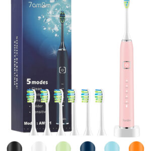 Escova De Dentes Elétrica 7am2m Sonic Com 6 Cabeças De Escov