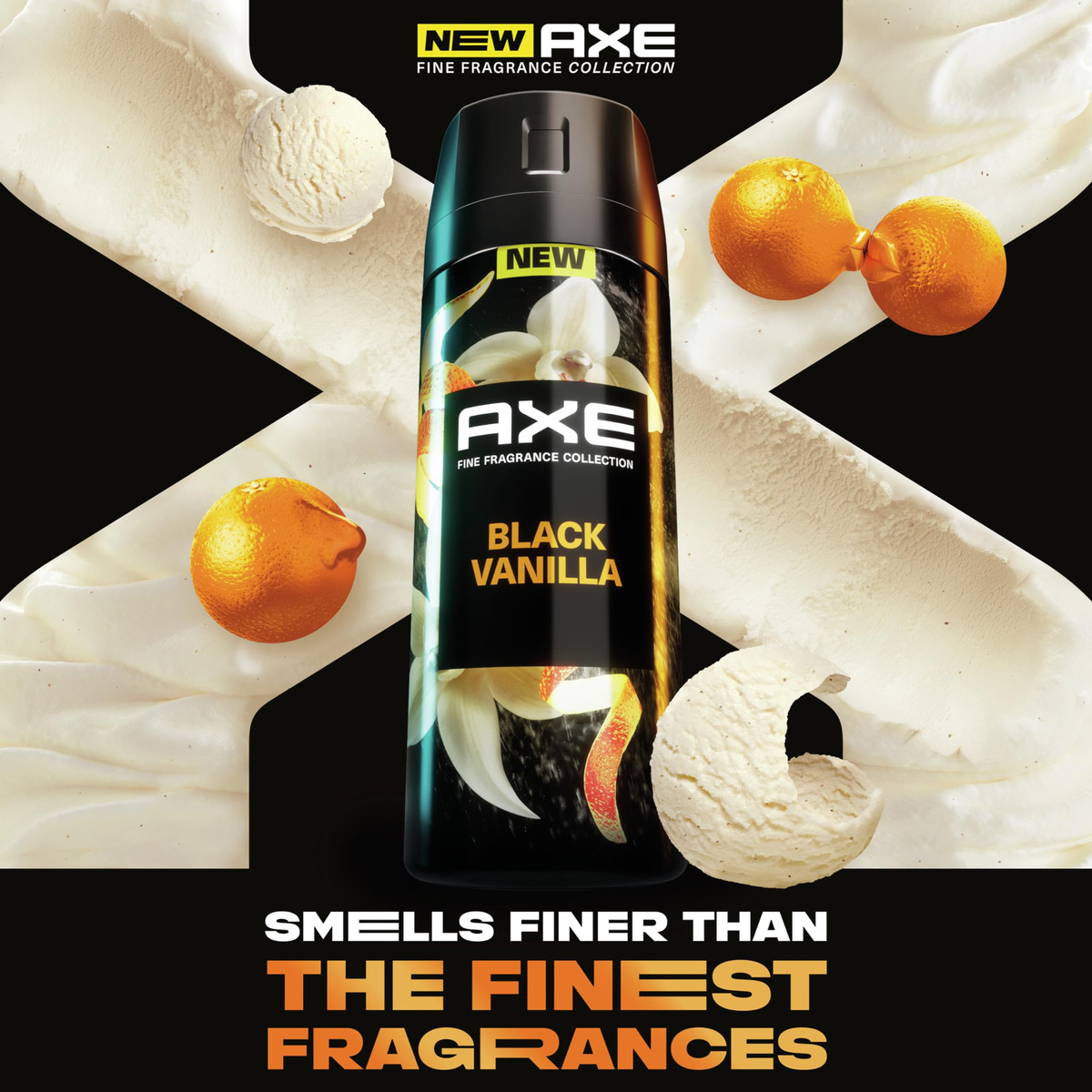 Spray Corporal Axe Fine Fragrance Black Vanilla, 120 Ml, Pac - Imagem 2