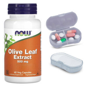 Extrato Folha Olive 500mg Now Foods 60 Cáps + Porta Cápsulas