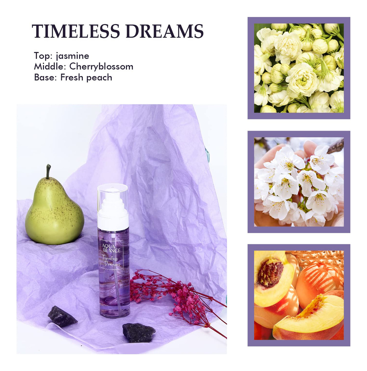 Spray Corporal Aqua Blance Dreams/sunset Pomes/luna Kisses 3 - Imagem 2