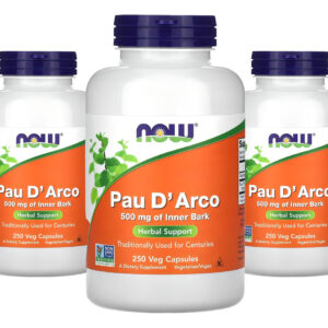 Pau Darco 500mg Now Foods 250veg Caps 3un Sabor Sem Sabor