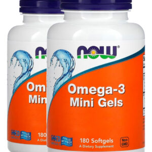 Ômega-3 Mini Gels 180 Softgels Importado 2un Now Foods