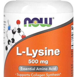 L-lisina 500mg Now Foods L-lysine 100 Veg Caps Importado