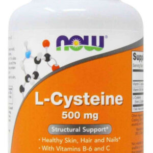 L Cisteína L-cisteína 500mg 100cps Now Pele Cabelos E Unha